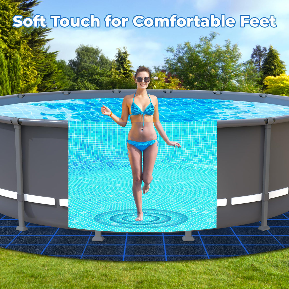 AquaJoyer 10' round pad universal fit for any above-ground pool.