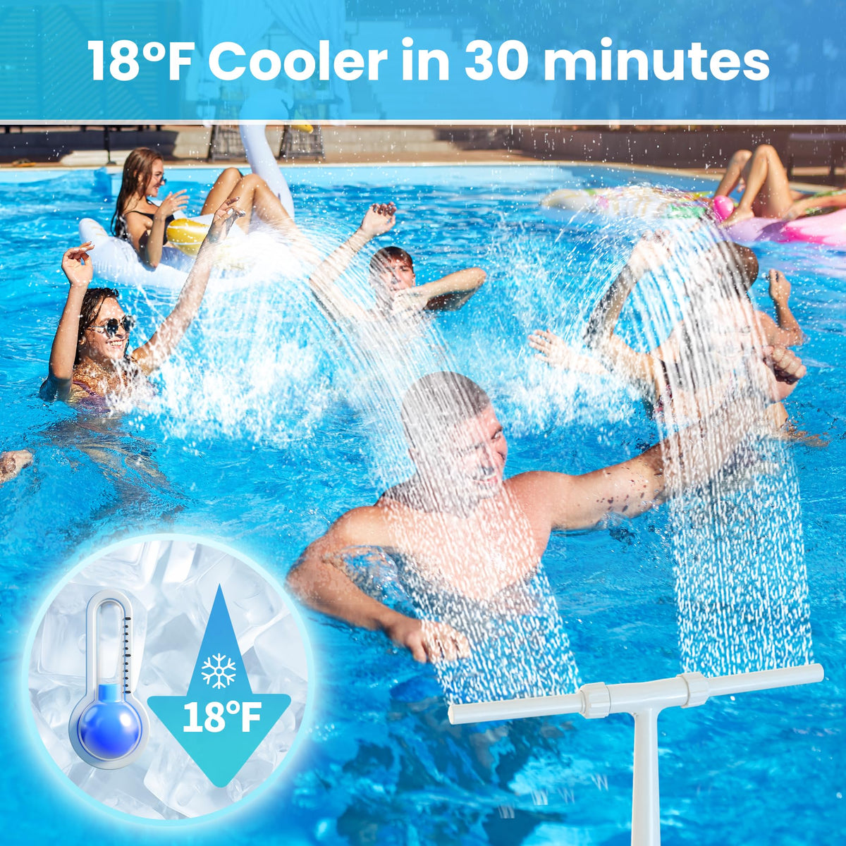 AquaJoyer cooling mist delivers 10-20F chill for hot pool days