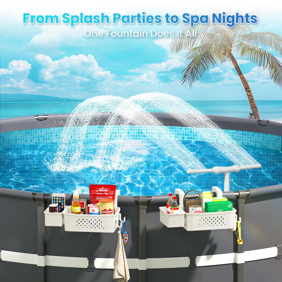 AquaJoyer kids-friendly mist session for fun pool cooling