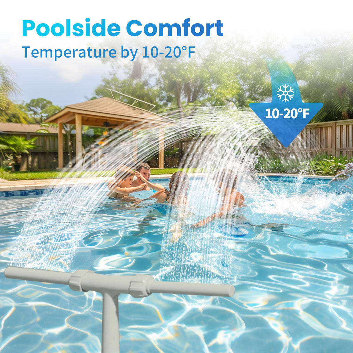 AquaJoyer pool fountain universal adapter connecting to common jets