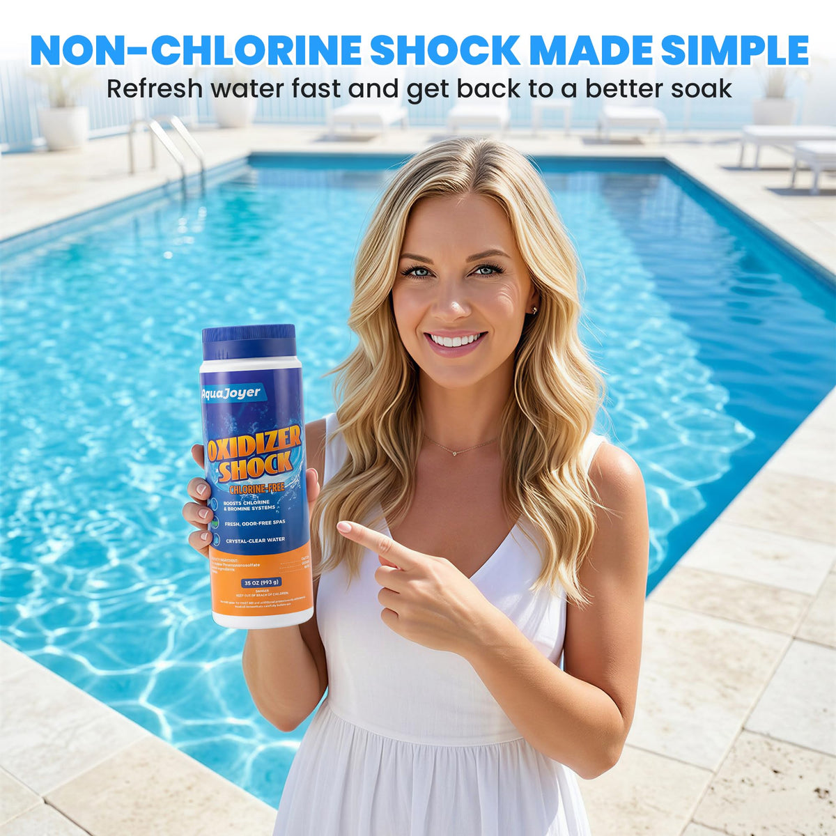 AquaJoyer quality and responsive customer support referenced on packaging.