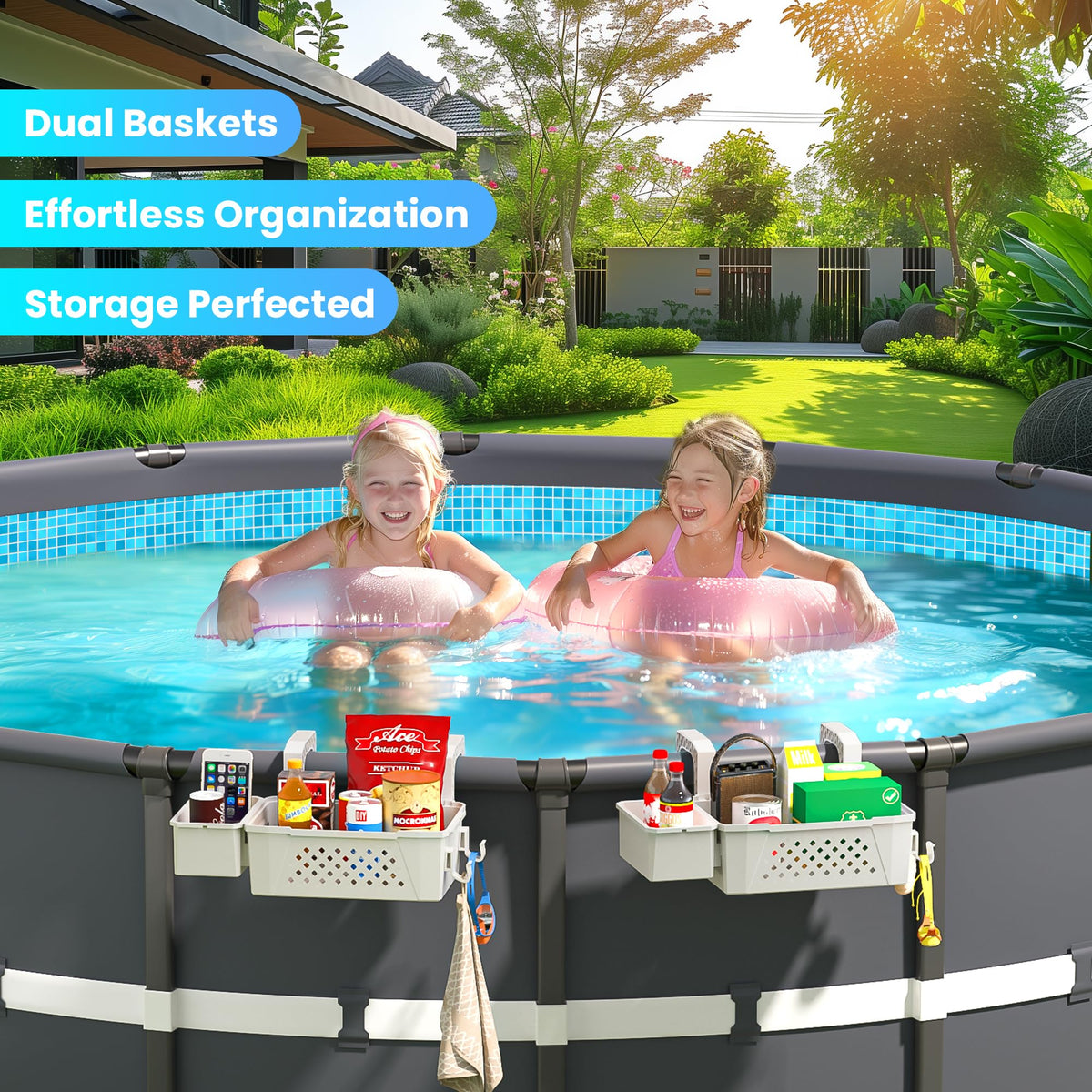 AquaJoyer lightweight support bar design prevents scratches and stabilizes items.