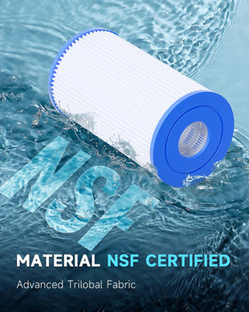 AQUALTRA B-type filter with dirt-locking fabric captures more debris.