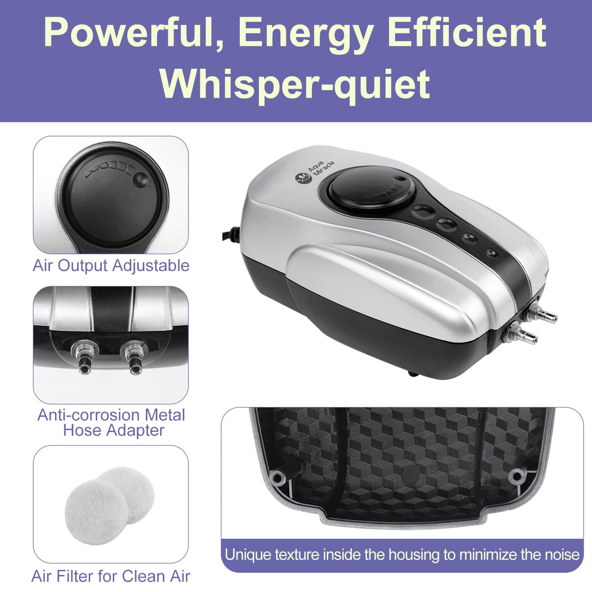 AquaMiracle 2-inch air stones promote surface aeration and circulation