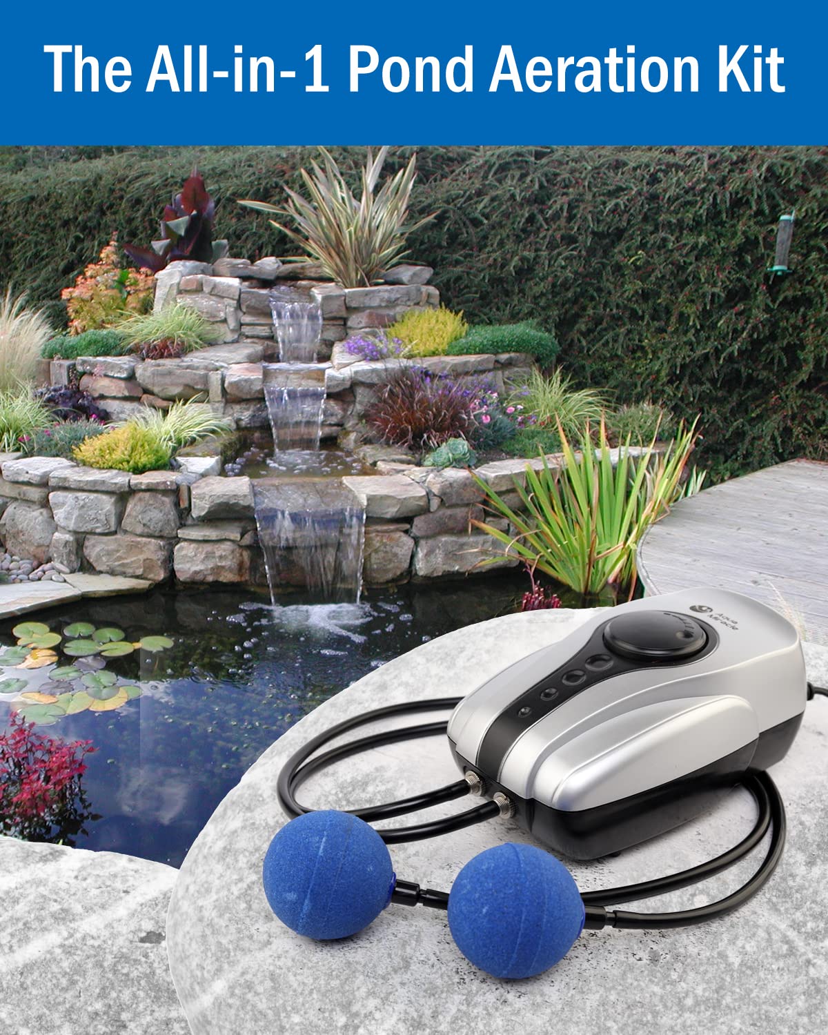 AquaMiracle air-tubing-30ft connects to the pump for flexible pond aeration