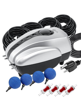 AquaMiracle all-in-one pond aerator kit in use for steady oxygenation.
