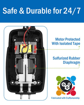 AquaMiracle check-valve ensures reliable flow and prevents backflow in outdoor ponds