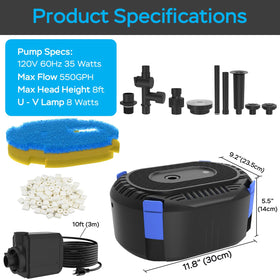 AquaMiracle easy installation and low maintenance for outdoor ponds