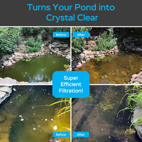 AquaMiracle LED remote enhances nighttime pond lighting with colors