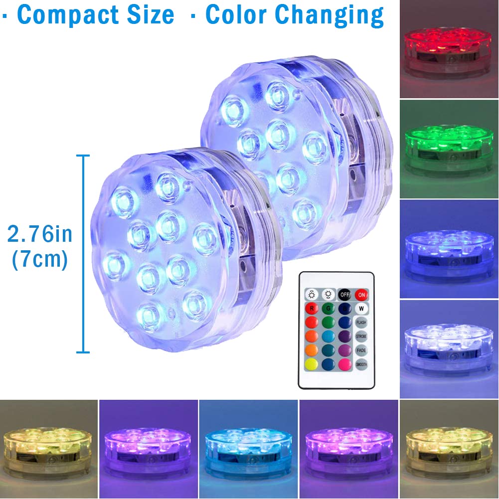 AquaMiracle remote-controlled LED with 24-button keypad for easy color and mode selection.
