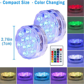 AquaMiracle remote-controlled LED with 24-button keypad for easy color and mode selection.
