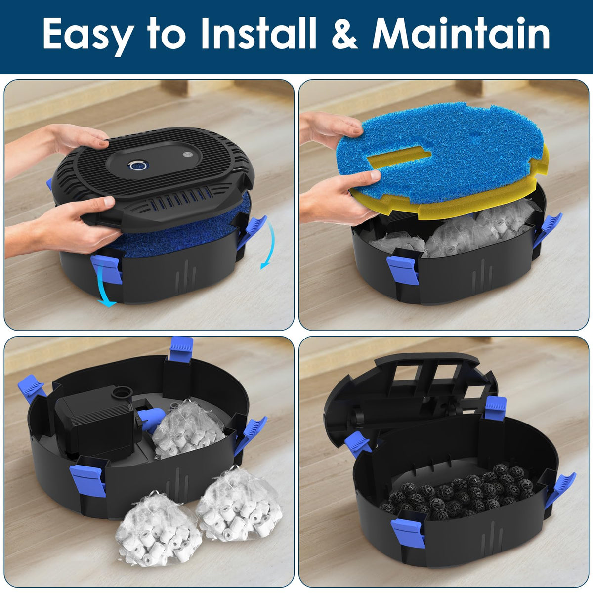 Aquamiracle spray nozzles Bell, Volcano, Daisy offer customizable displays.