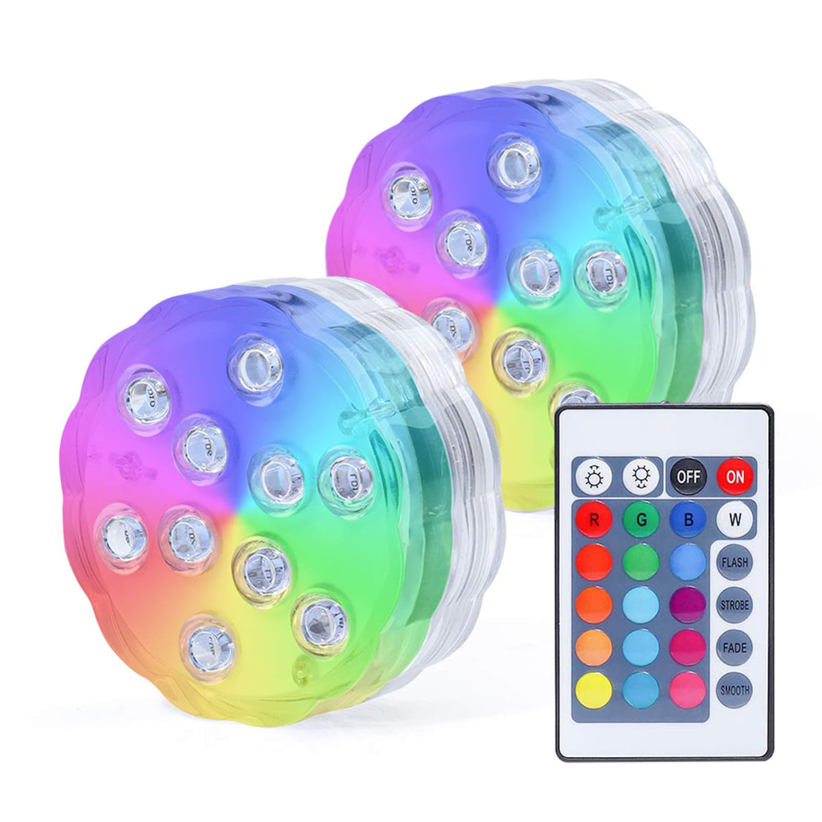 AquaMiracle submersible light with 7 cm diameter for versatile underwater placement.