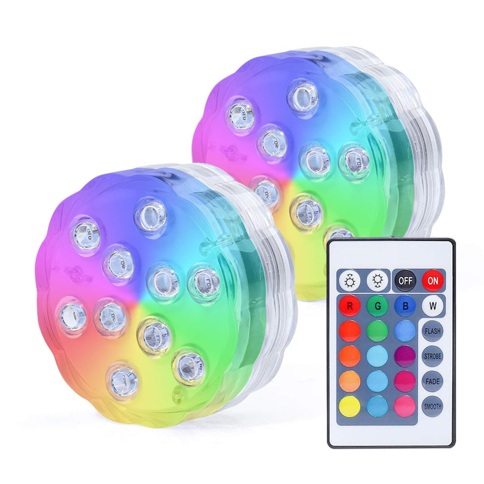 AquaMiracle submersible light with 7 cm diameter for versatile underwater placement.