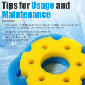 AQUANEAT sponge pads fit SUNSUN CPF-250/180 filters for reliable maintenance