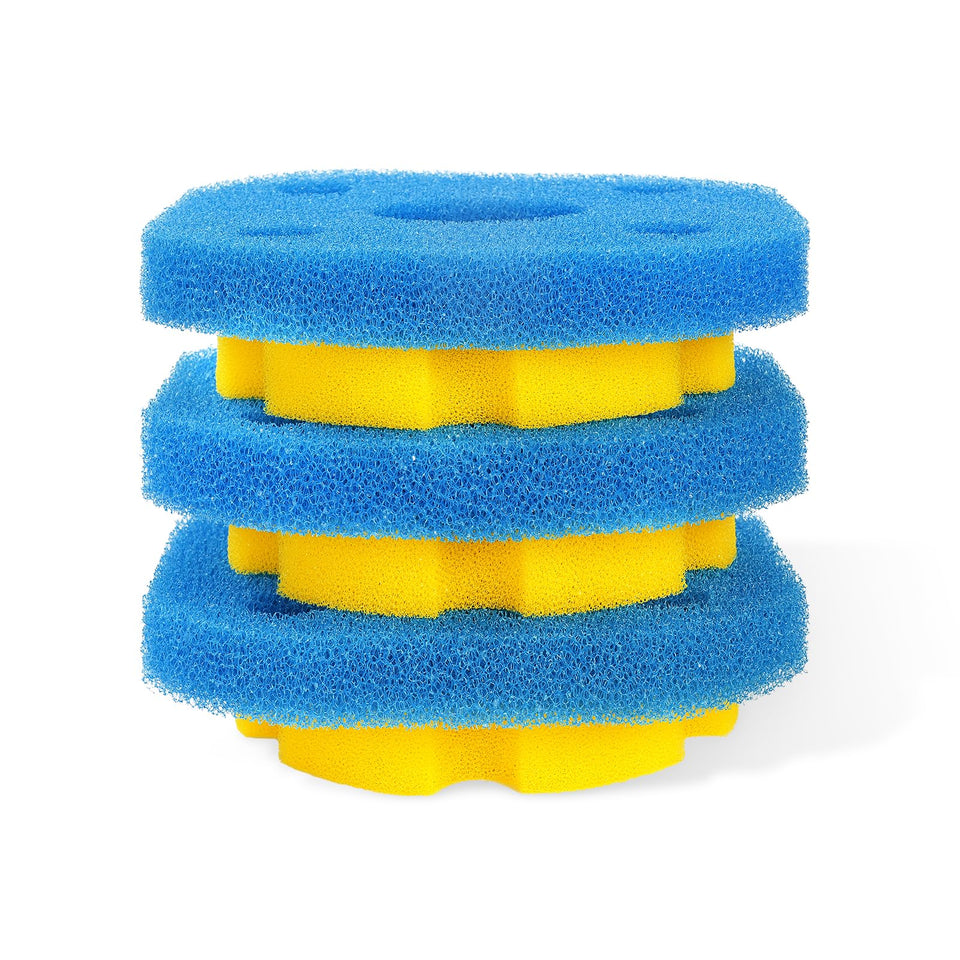 AQUANEAT yellow sponge 7-875-inch enhances pond filtration performance