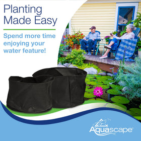 Two 12x8 inch Aquascape fabric planters for water gardens