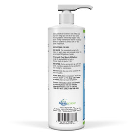 Aquascape pond water treatment graphic showing clarity improvement