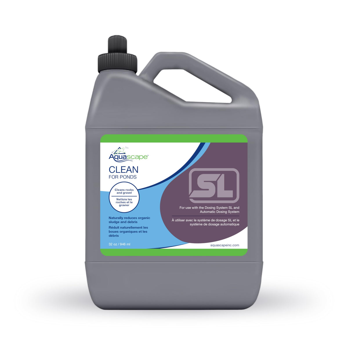 Aquascape Clean Pond Water bottle 96092 promotes clear pond water and safe use.