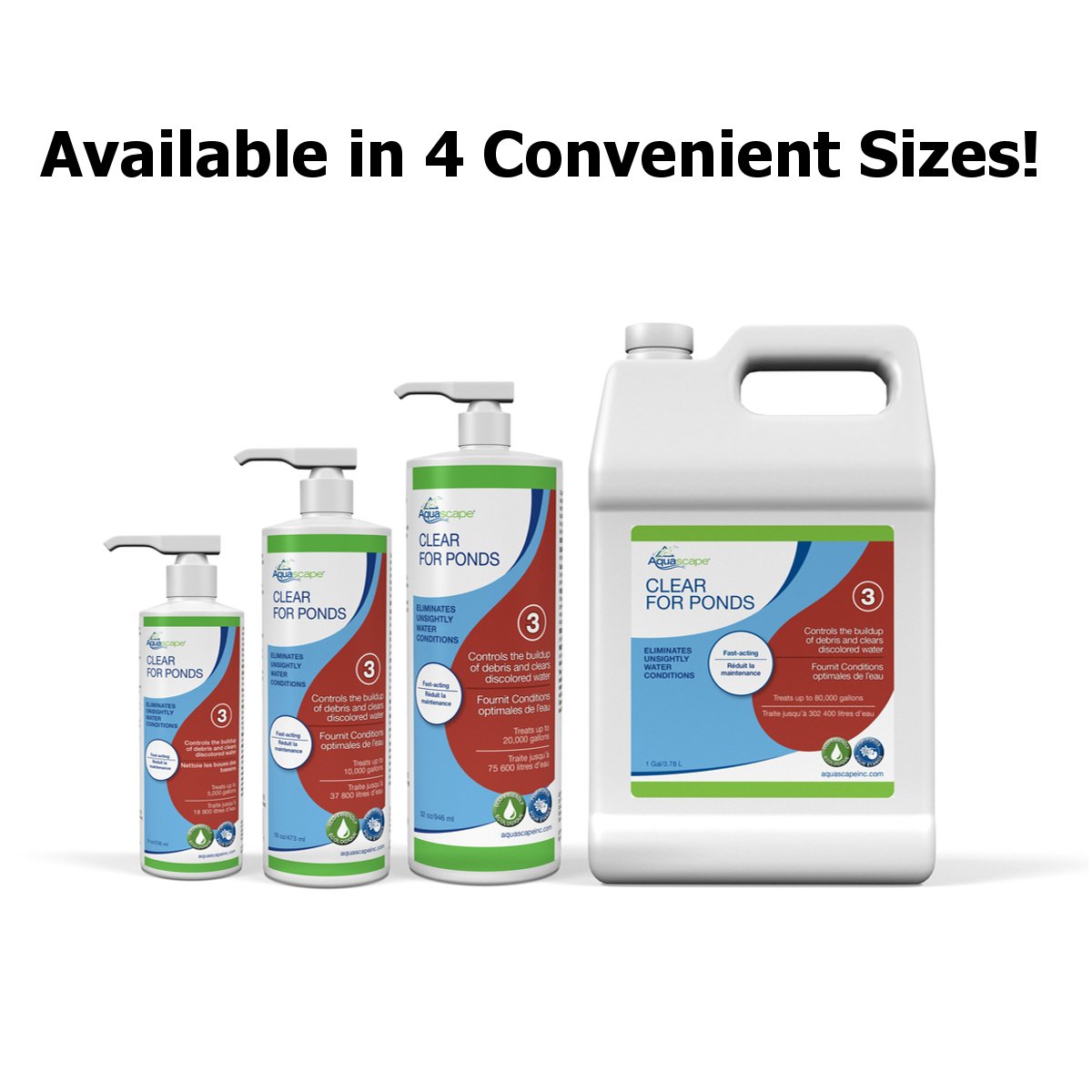 Aquascape Clear Water Treatment reduces debris clinging to rocks and gravel