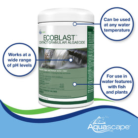 Large-area EcoBlast coverage suitable for expansive ponds and waterfalls.