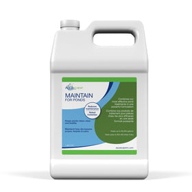 Aquascape Maintain bottle with pump-top enables easy dosing for pond treatment.