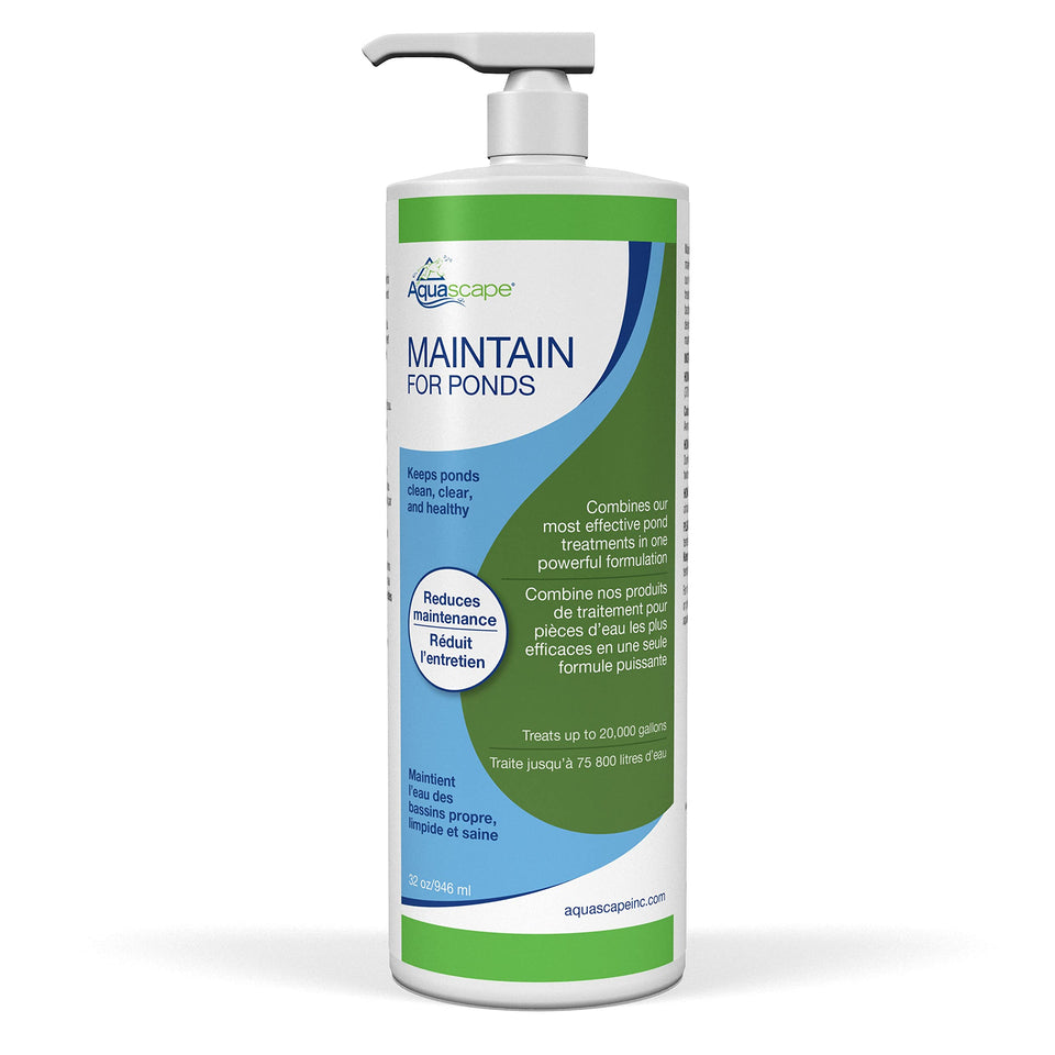 Aquascape Maintain bottle with pump top releasing beneficial bacteria for clearer pond water