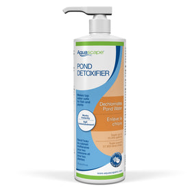 Aquascape Pond Detoxifier bottle front for safe pond water conditioning.