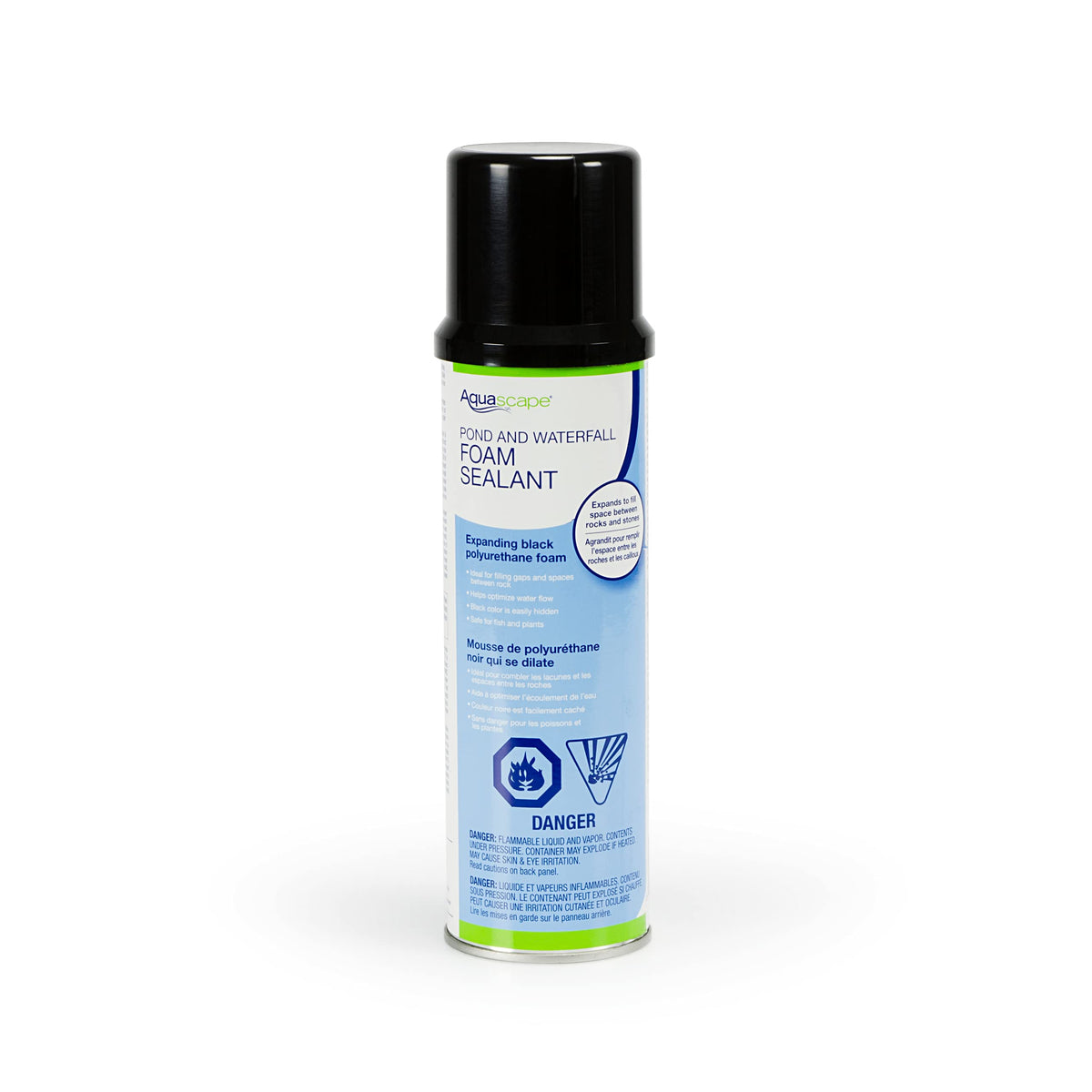 Aquascape pond foam sealant can used to seal rock gaps for improved water flow.
