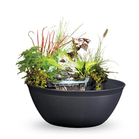 Aquascape Pond and Waterfall Kit full setup creates a calming outdoor focal point.