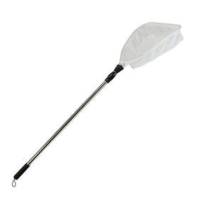 Aquascape skimmer net extended to 69 inches for easy pond reach