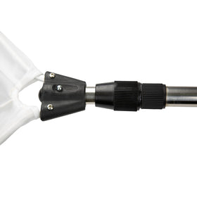 Aquascape skimmer net with protective bottom strip for durability