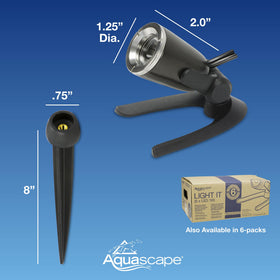Aquascape 1W LED beam demonstration with warm glow.
