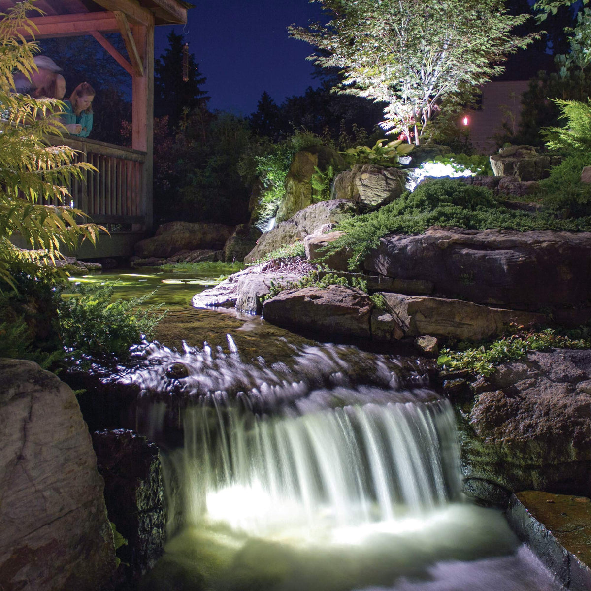 Aquascape underwater pond light is compact and easy to integrate with 12V systems.