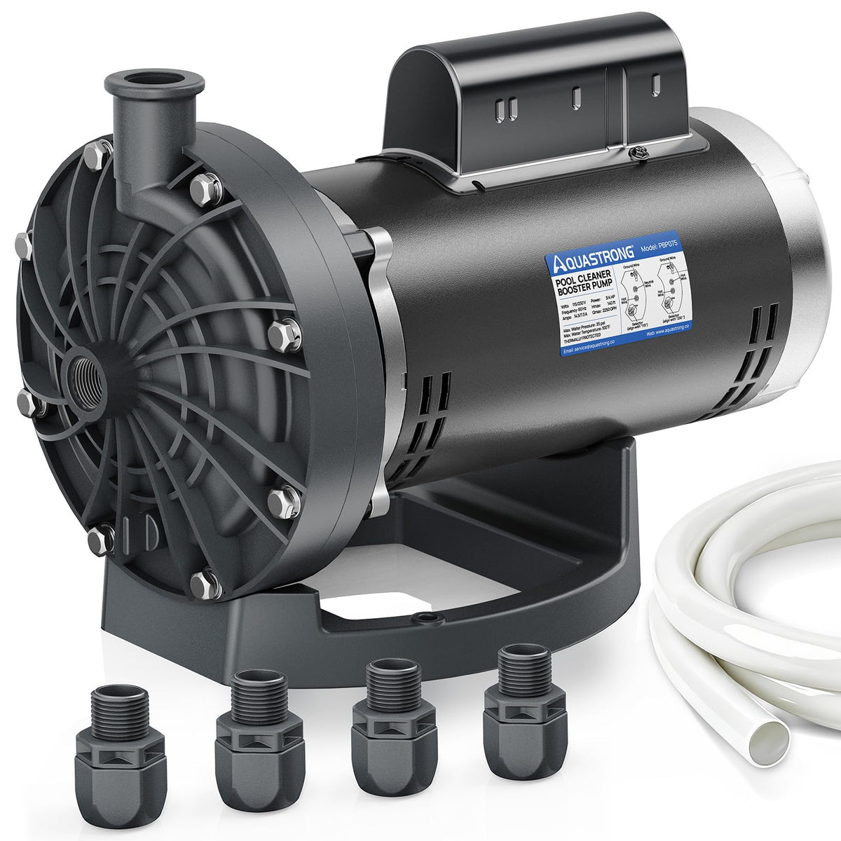 AQUASTRONG pool booster pump with copper motor delivers steady cleaning power