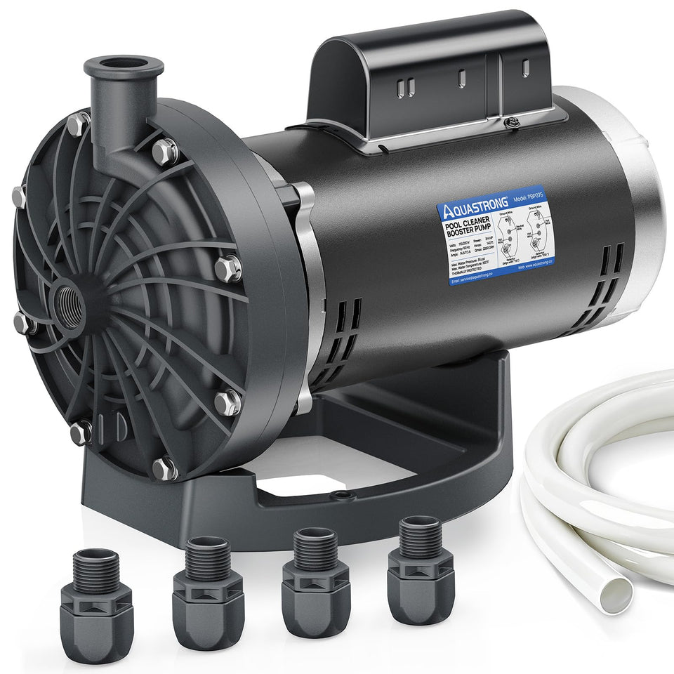 AQUASTRONG pool booster pump with copper motor delivers steady cleaning power