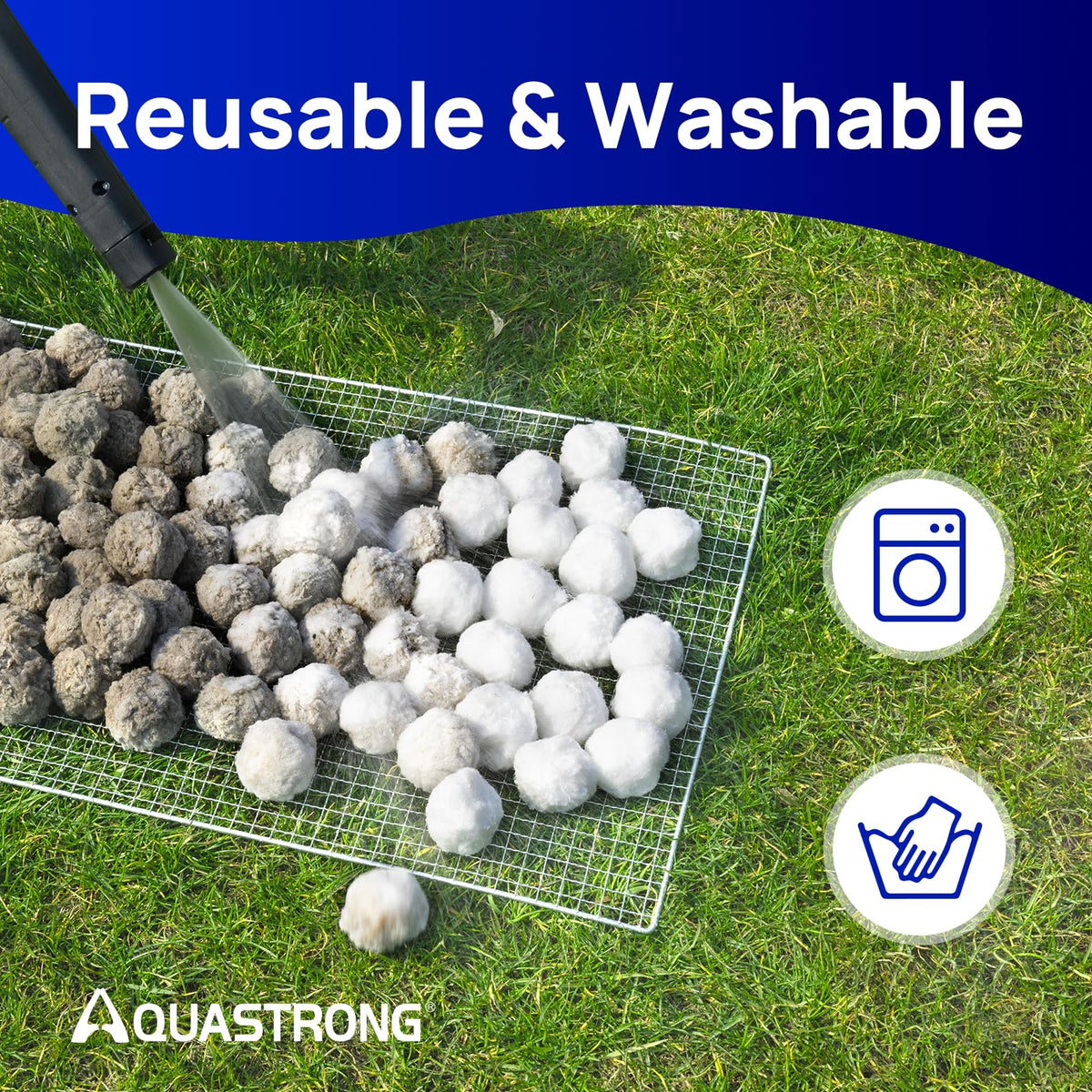 AQUASTRONG pool filter balls deliver clearer water through filtration