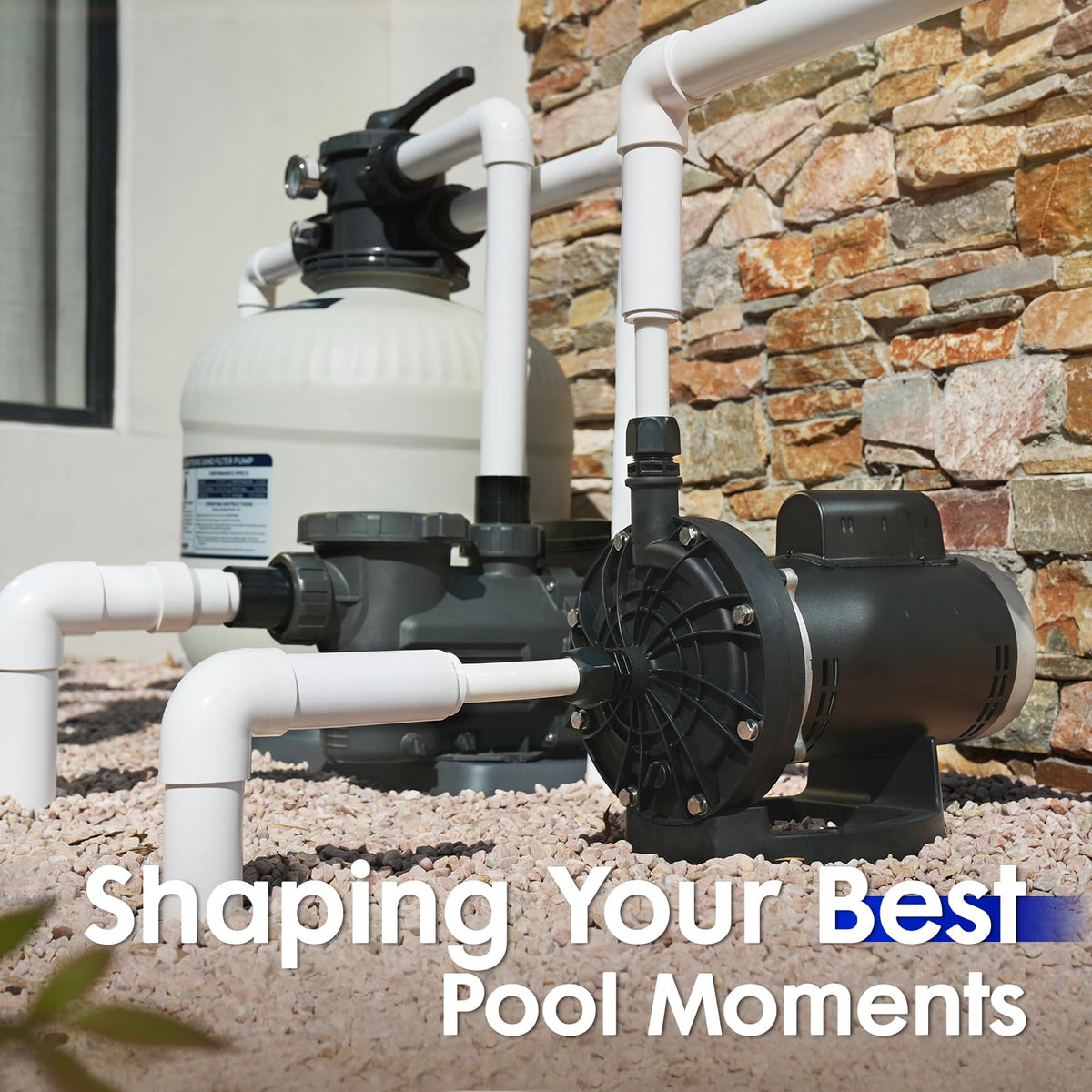 AQUASTRONG pump runs quietly for peaceful poolside moments