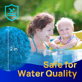 Durable AQUASTRONG filter balls designed for long-lasting use.