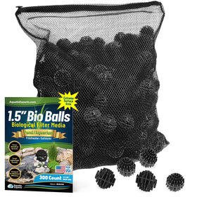Aquatic Experts 1.5-inch bio balls close-up highlighting large surface area for beneficial bacteria