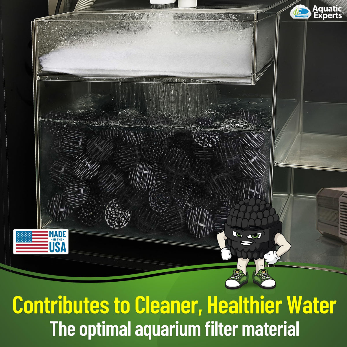 Aquatic Experts durable polypropylene construction ensures long-lasting filtration