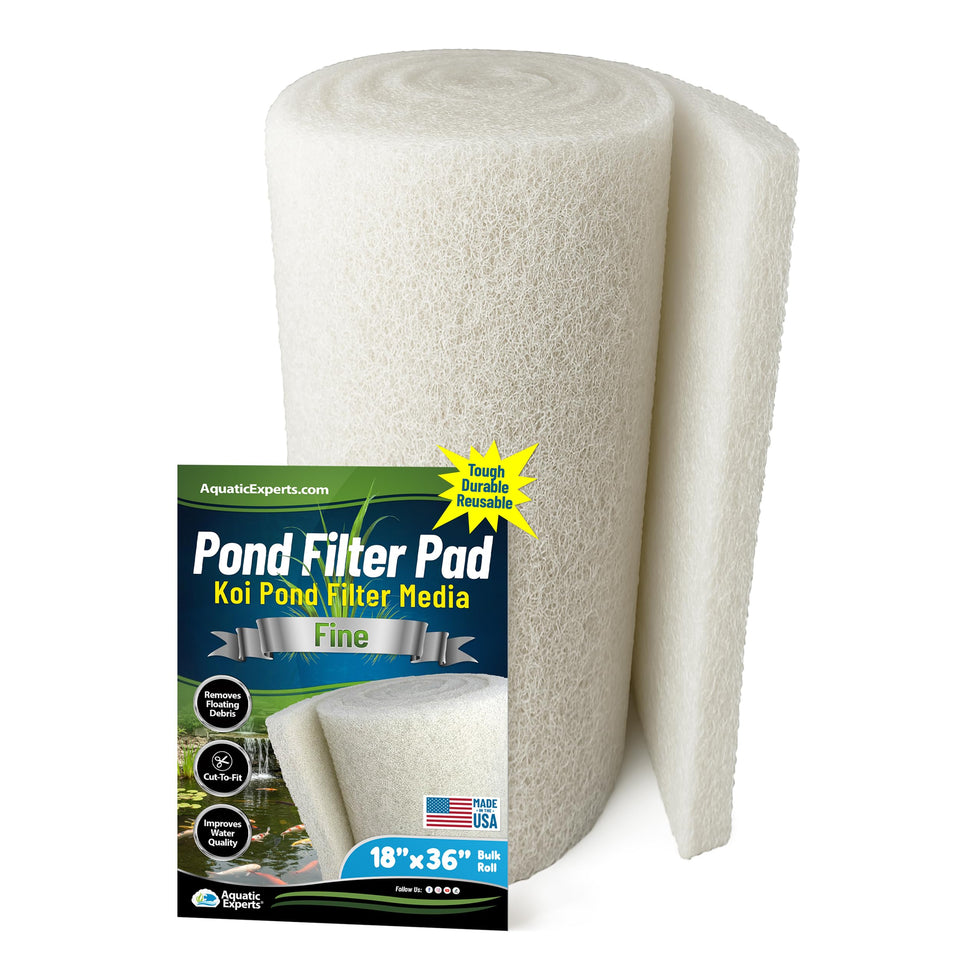 Aquatic Experts classic koi pond filter pad fine white 18x36 enhances mechanical filtration