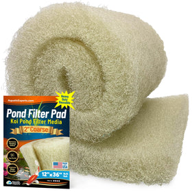 Aquatic Experts Cream Coarse Pond Filter Pad rolled bulk material delivers robust mechanical filtration for koi ponds.