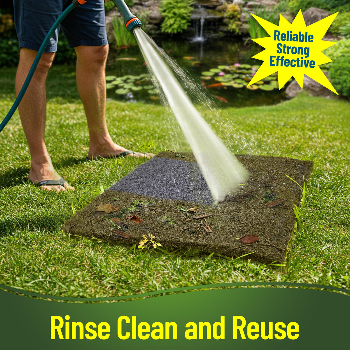 Aquatic Experts reusable filter media ready for another pond cleaning cycle.