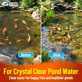 USA-made Aquatic Experts pond filter pad demonstrates durability in outdoor water gardens.
