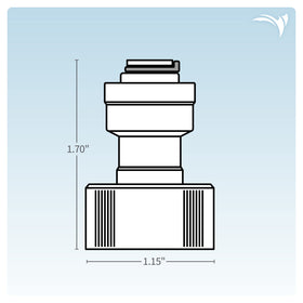 Blue retaining clip secures Buddie Fit tubing for a leak-free setup.
