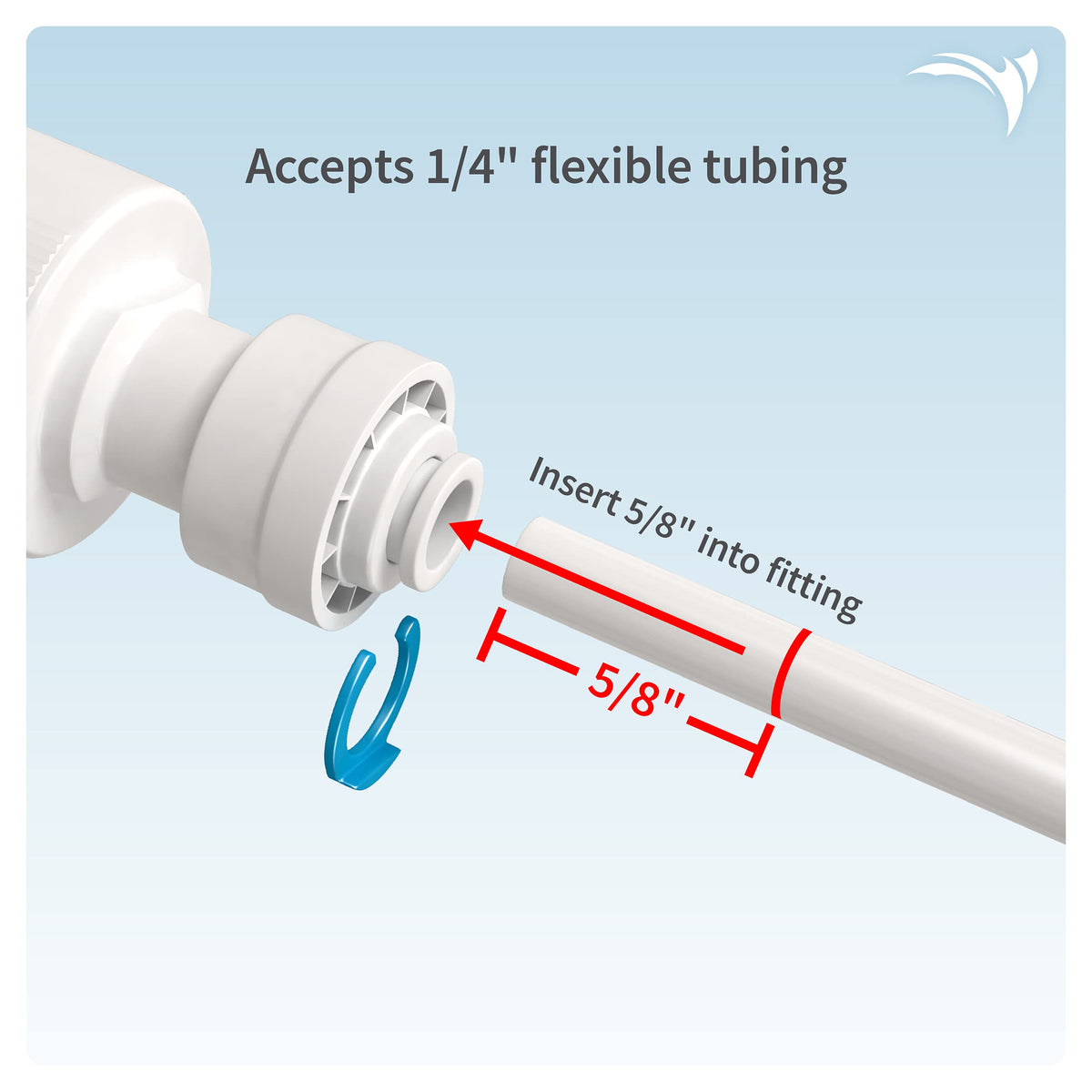 Buddie Fit attached to an outdoor faucet demonstrates easy 1/4in tubing hookup.