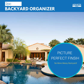 Aquatix Pro backyard organized with durable hangers.