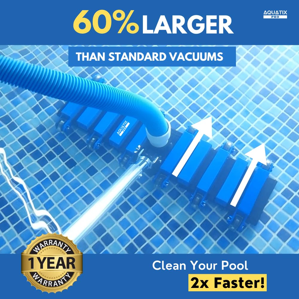 Aquatix Pro bottom nylon brush protects surfaces while cleaning.