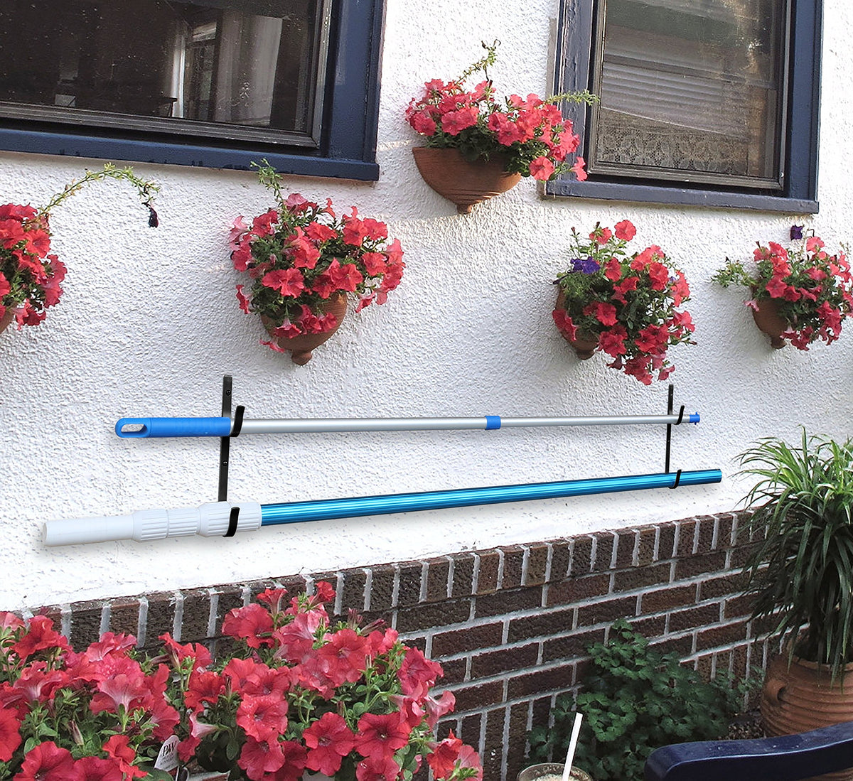 Aquatix Pro fence mount brackets close-up show sturdy, rust-resistant support.